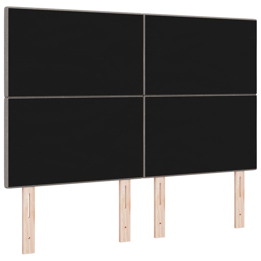 LED Kopfteil mit LED-Lichtleisten Taupe 160 cm Stoff