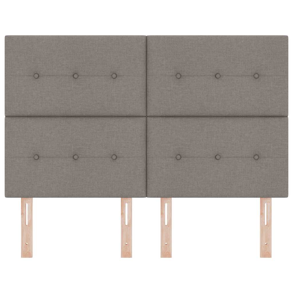 LED Kopfteil mit LED-Lichtleisten Taupe 160 cm Stoff