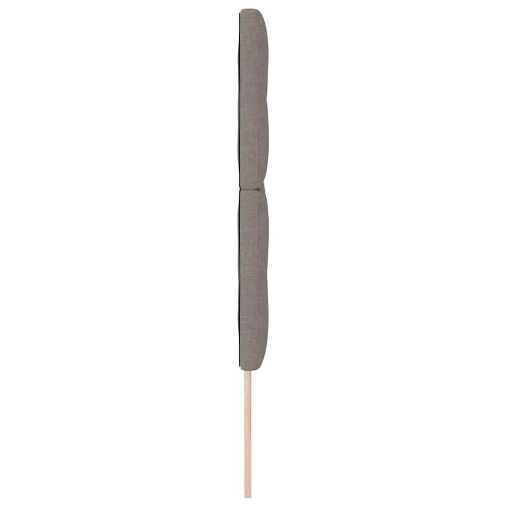 LED Kopfteil mit LED-Lichtleisten Taupe 160 cm Stoff