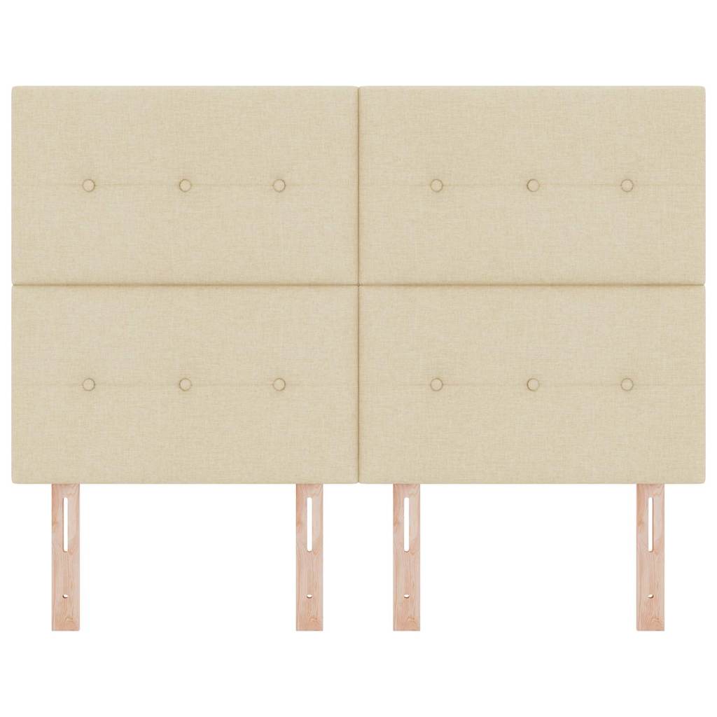 LED Kopfteil mit LED-Lichtleisten Creme 160 cm Stoff