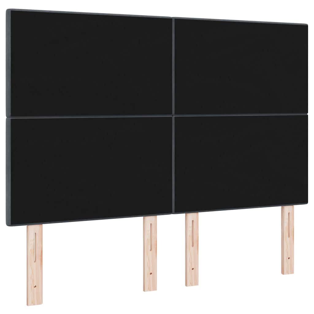 LED Kopfteil mit LED-Lichtleisten Grau 160 cm Samt
