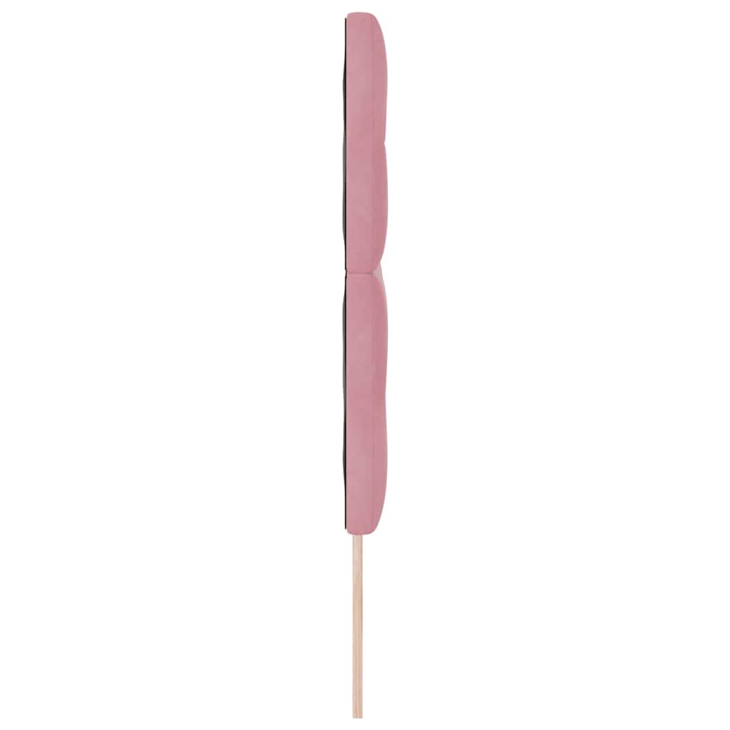 LED Kopfteil mit LED-Lichtleisten Rosa 160 cm Samt