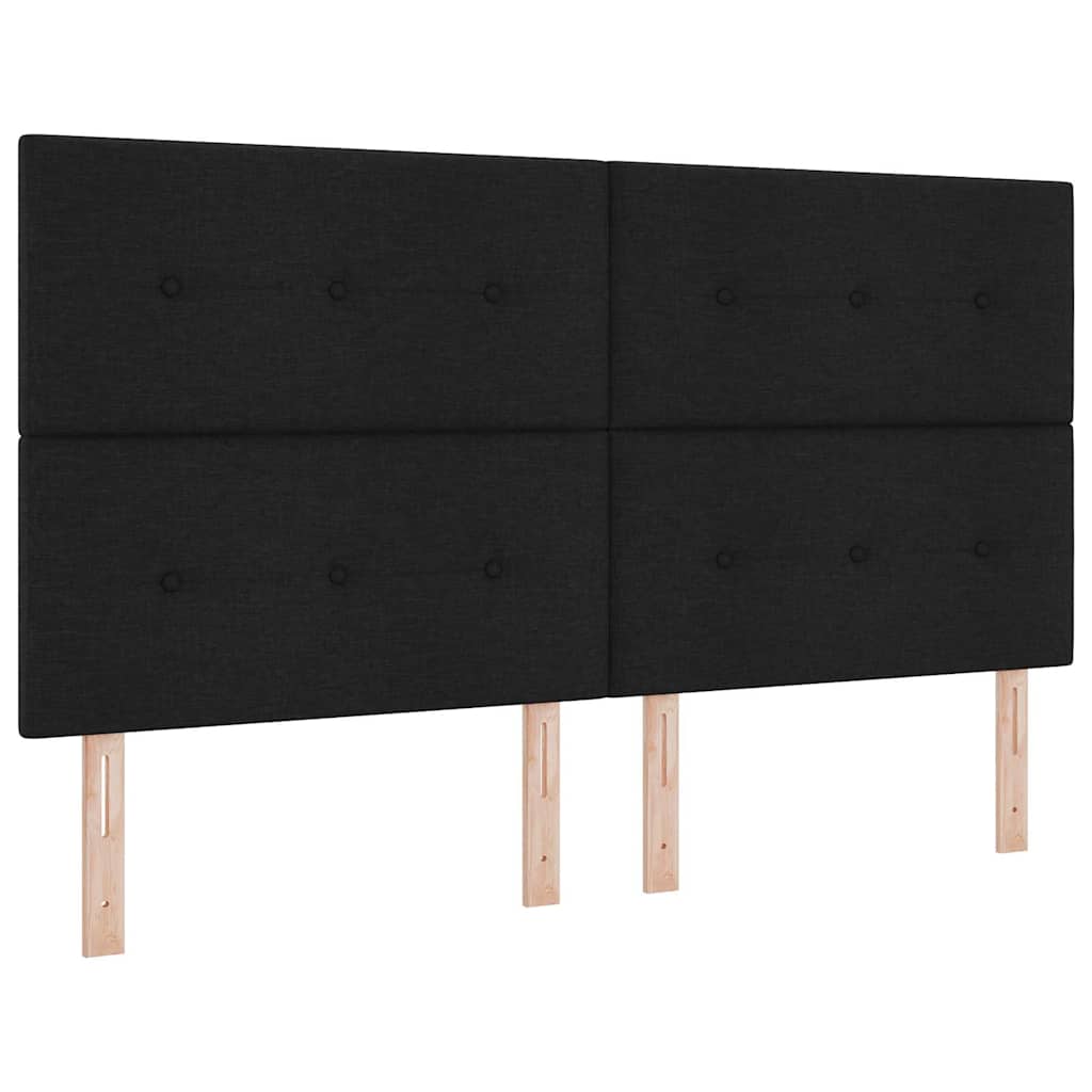 LED Kopfteil mit LED-Lichtleisten Schwarz 180 cm Stoff