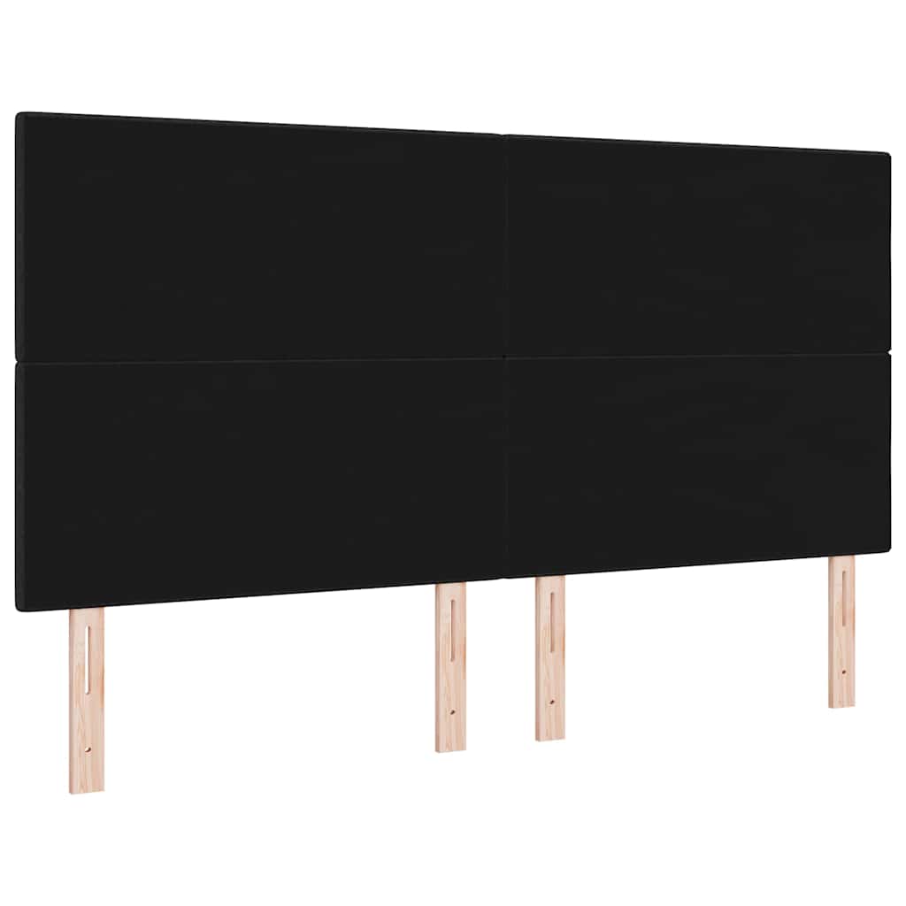LED Kopfteil mit LED-Lichtleisten Schwarz 180 cm Stoff