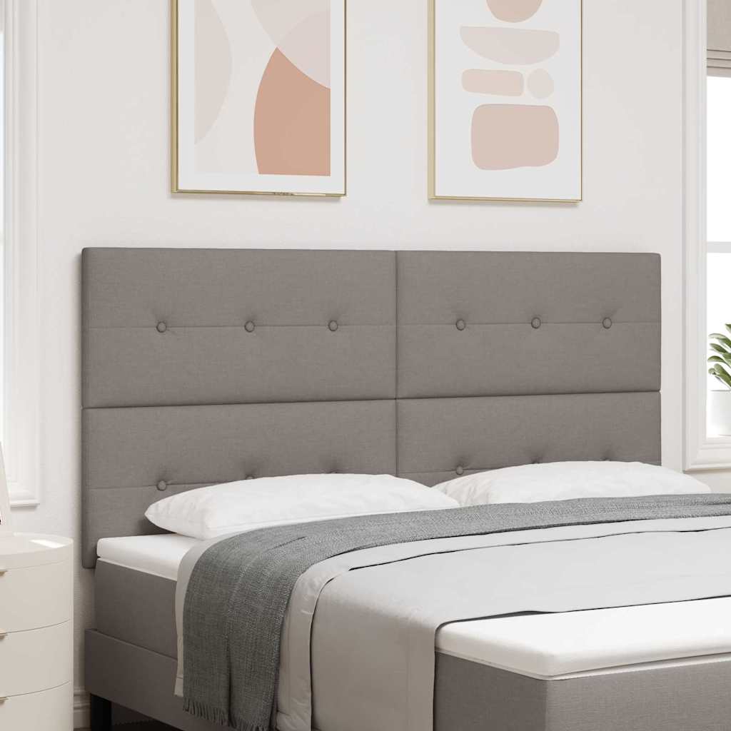 LED Kopfteil mit LED-Lichtleisten Taupe 180 cm Stoff