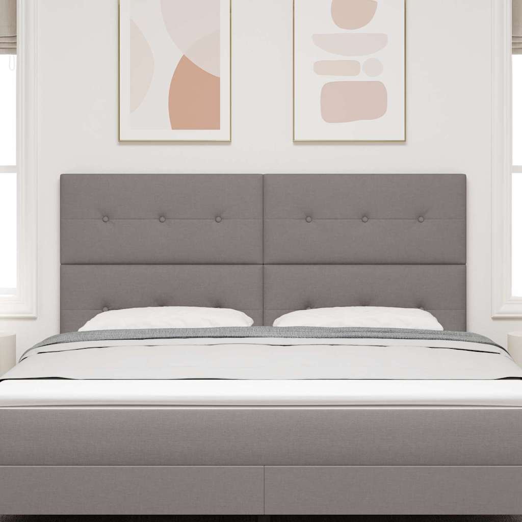 LED Kopfteil mit LED-Lichtleisten Taupe 180 cm Stoff