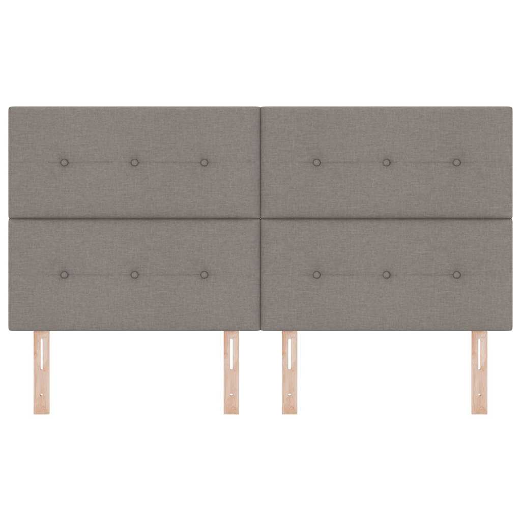 LED Kopfteil mit LED-Lichtleisten Taupe 180 cm Stoff