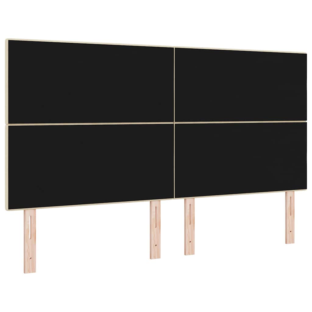 LED Kopfteil mit LED-Lichtleisten Creme 180 cm Stoff