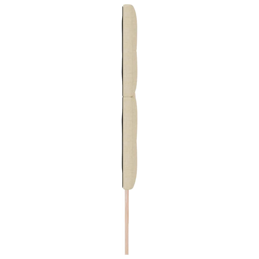 LED Kopfteil mit LED-Lichtleisten Creme 180 cm Stoff