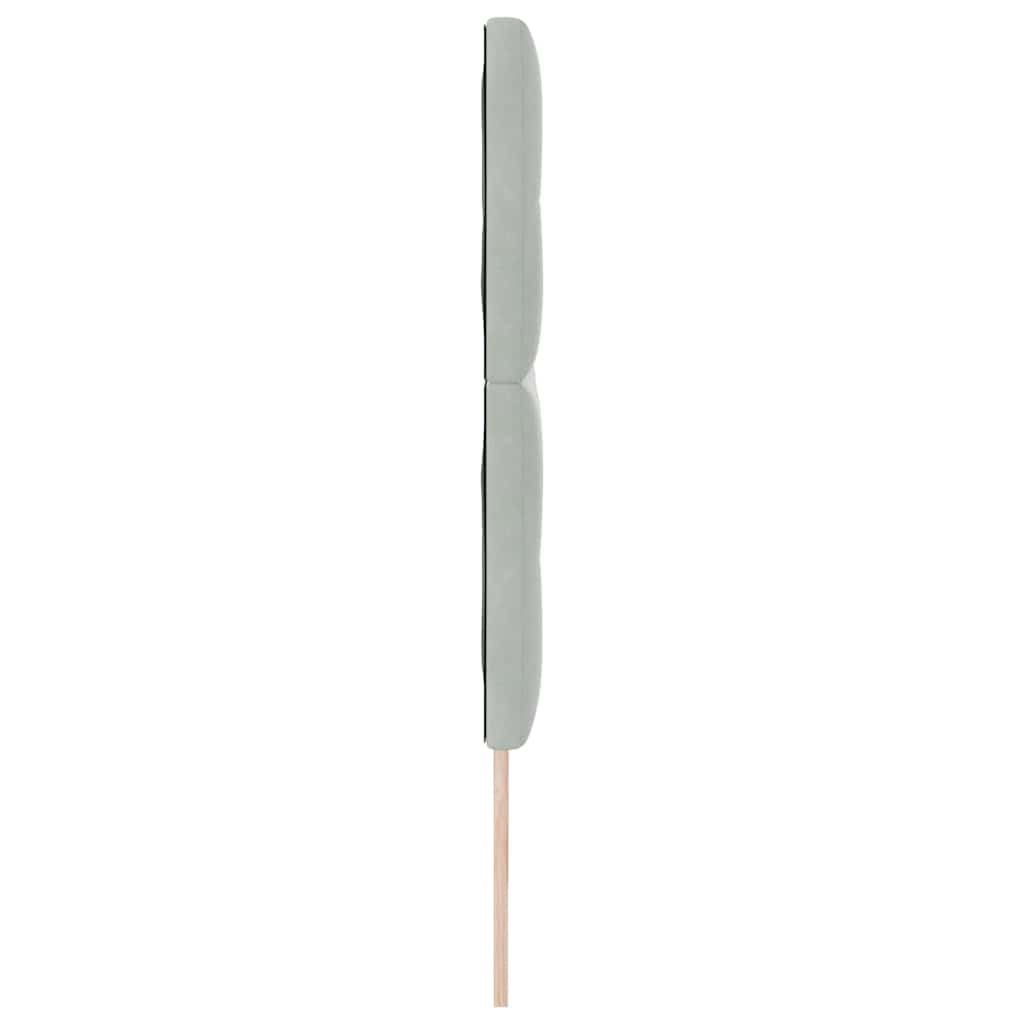 LED Kopfteil mit LED-Lichtleisten Hellgrau 180 cm Samt