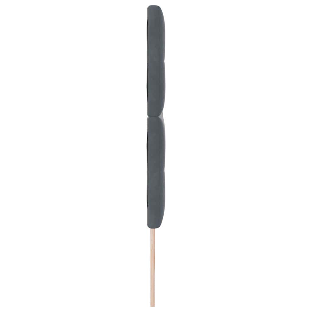 LED Kopfteil mit LED-Lichtleisten Grau 180 cm Samt