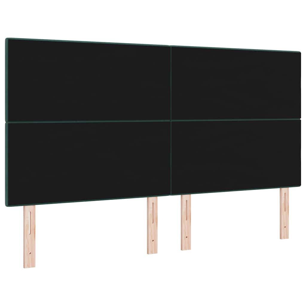 LED Kopfteil mit LED-Lichtleisten Grün 180 cm Samt