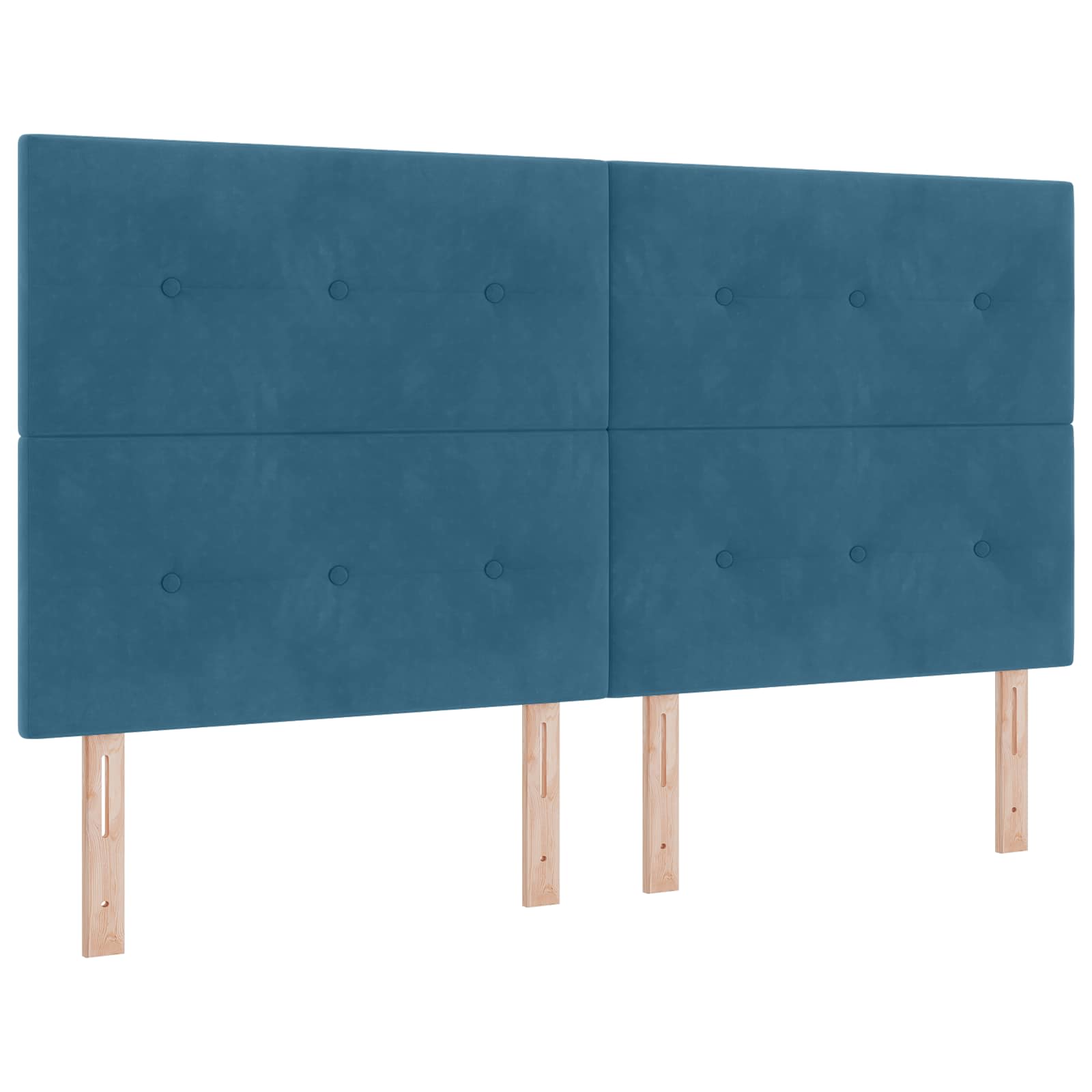 LED Kopfteil mit LED-Lichtleisten Blau 180 cm Samt