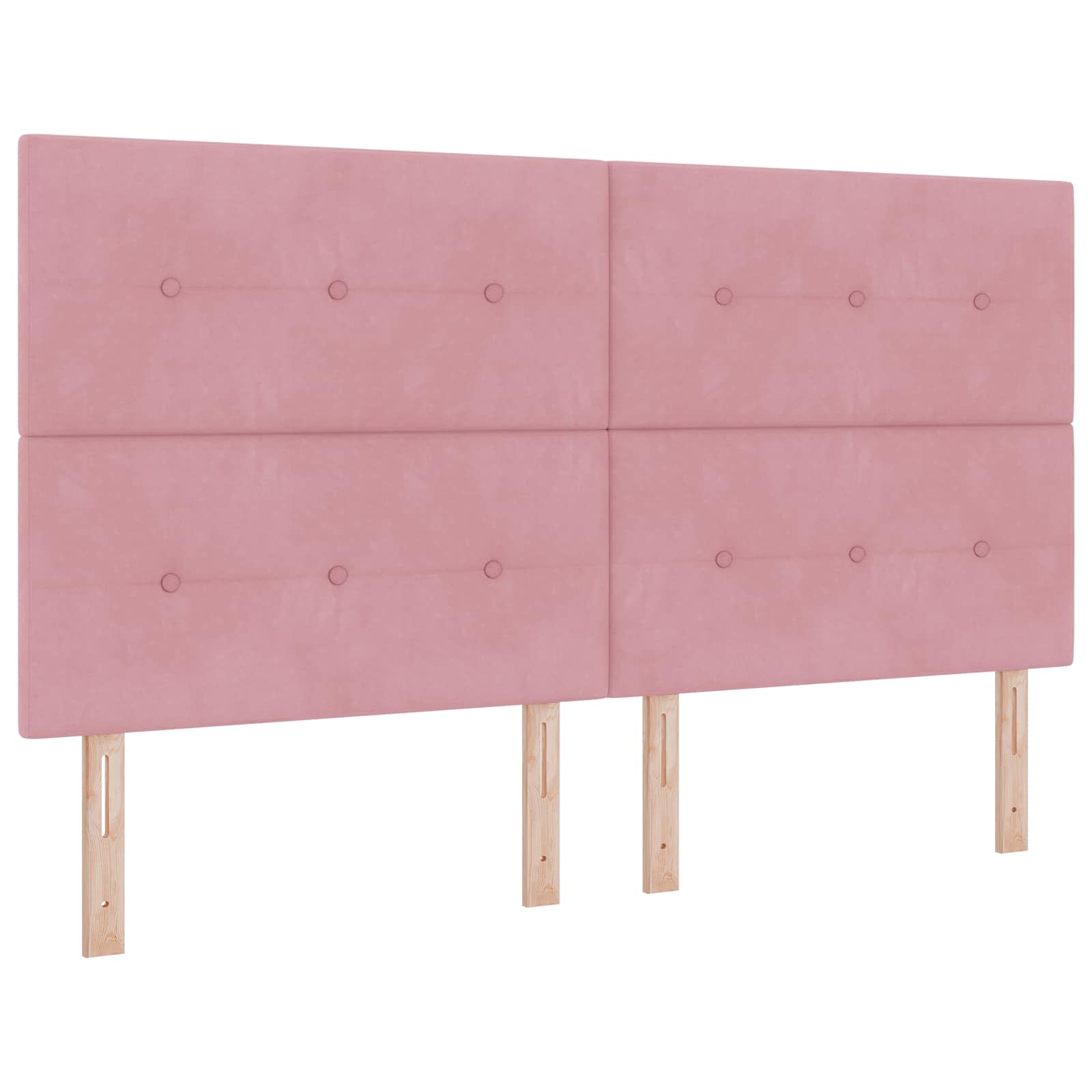 LED Kopfteil mit LED-Lichtleisten Rosa 180 cm Samt