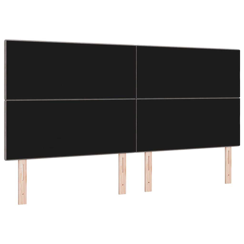 LED Kopfteil mit LED-Lichtleisten Taupe 200 cm Stoff