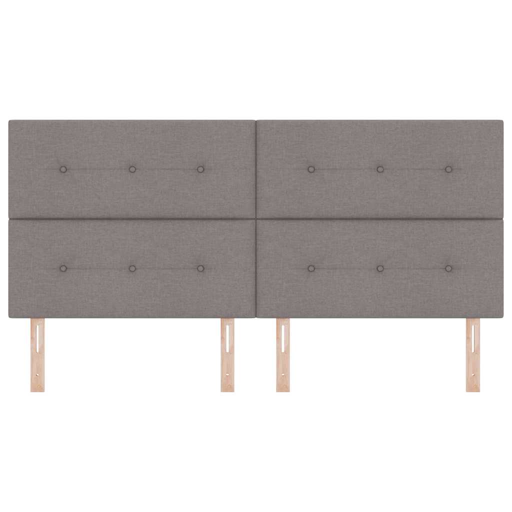 LED Kopfteil mit LED-Lichtleisten Taupe 200 cm Stoff