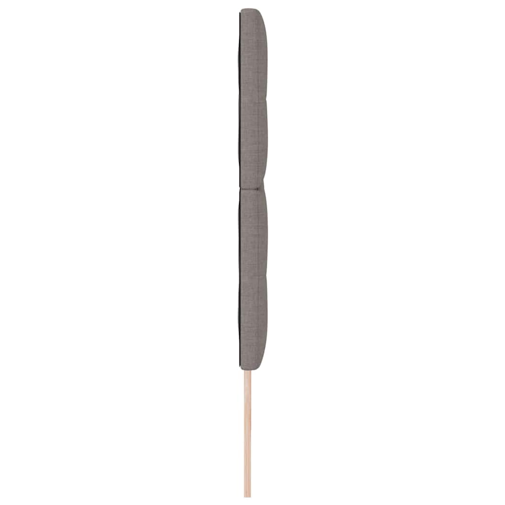 LED Kopfteil mit LED-Lichtleisten Taupe 200 cm Stoff