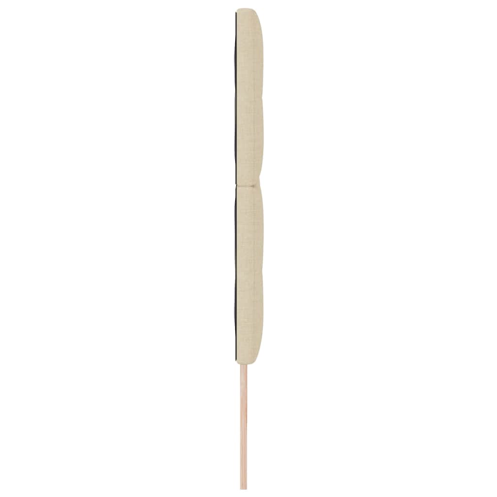 LED Kopfteil mit LED-Lichtleisten Creme 200 cm Stoff