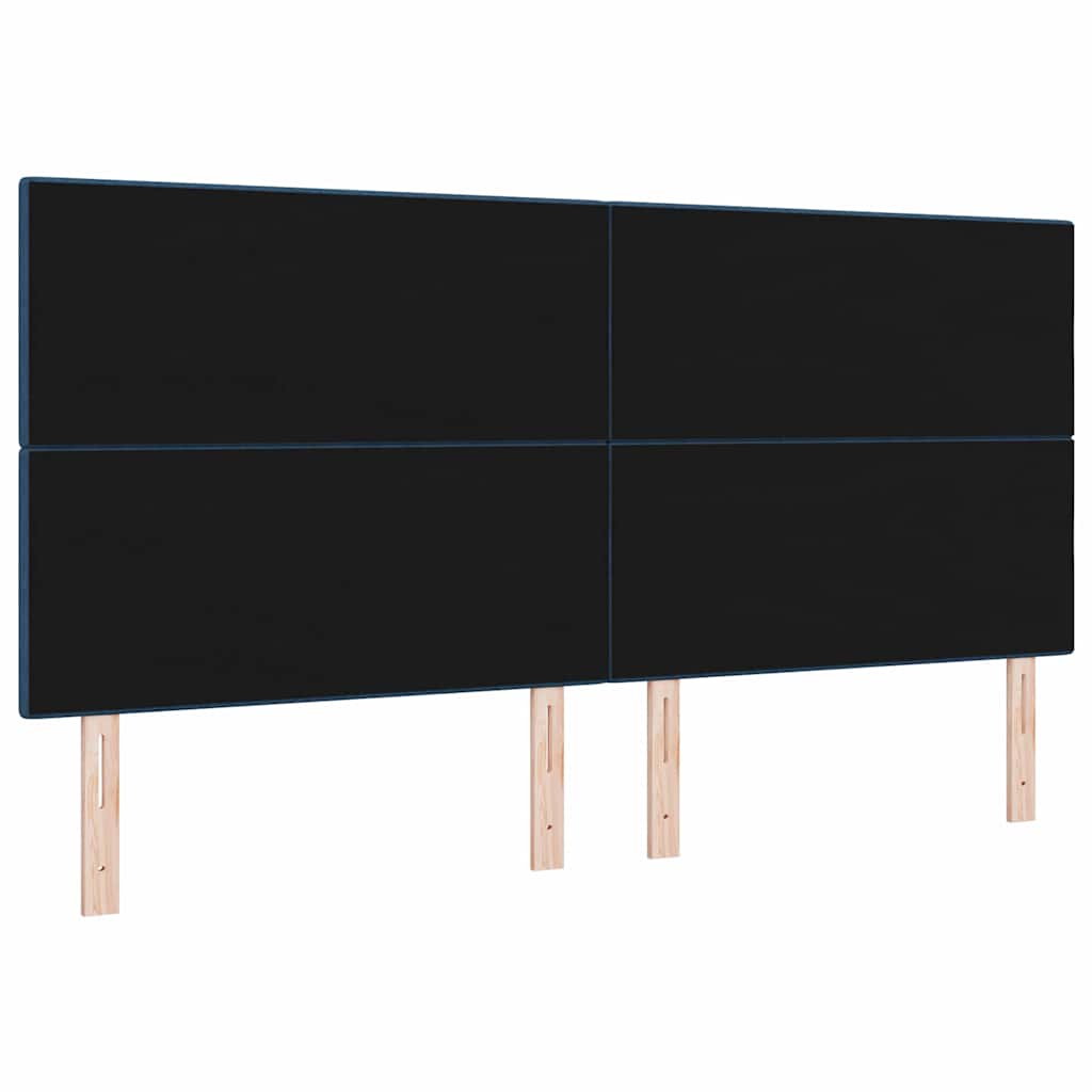 LED Kopfteil mit LED-Lichtleisten Blau 200 cm Stoff