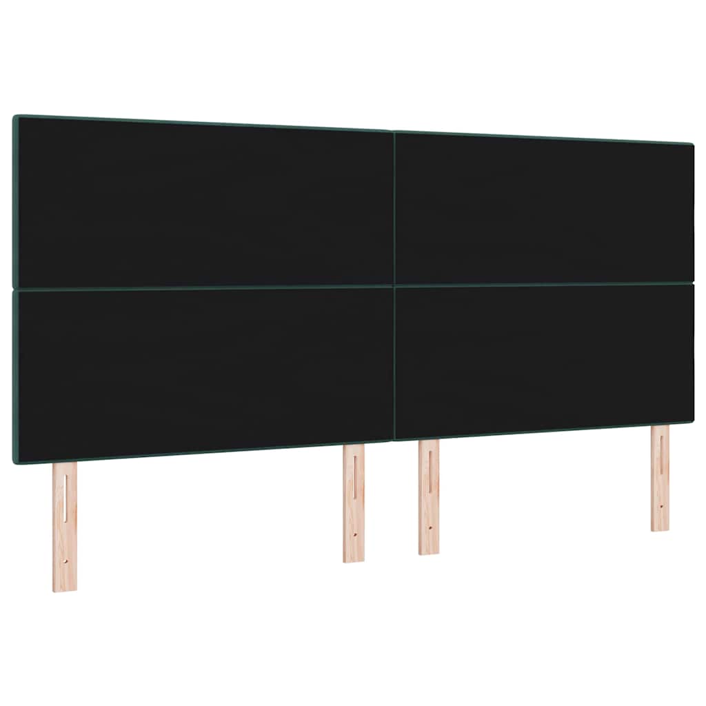 LED Kopfteil mit LED-Lichtleisten Grün 200 cm Samt