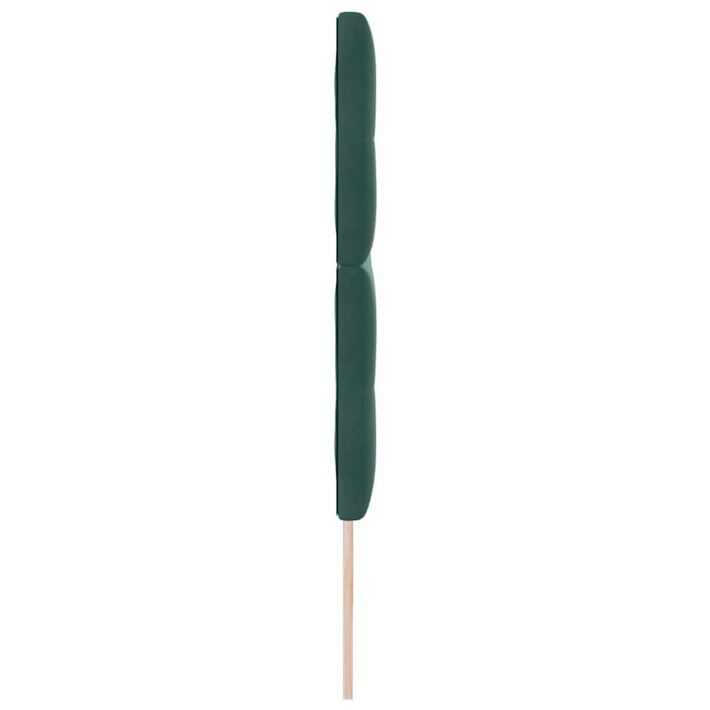 LED Kopfteil mit LED-Lichtleisten Grün 200 cm Samt