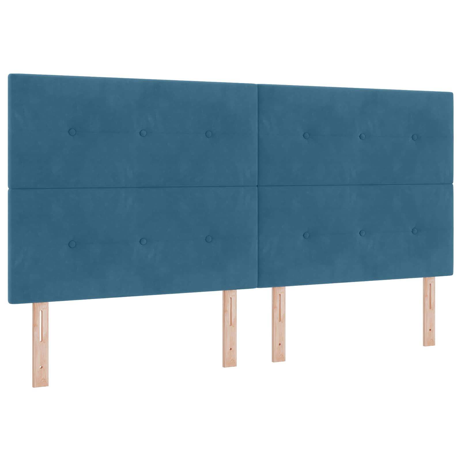 LED Kopfteil mit LED-Lichtleisten Blau 200 cm Samt