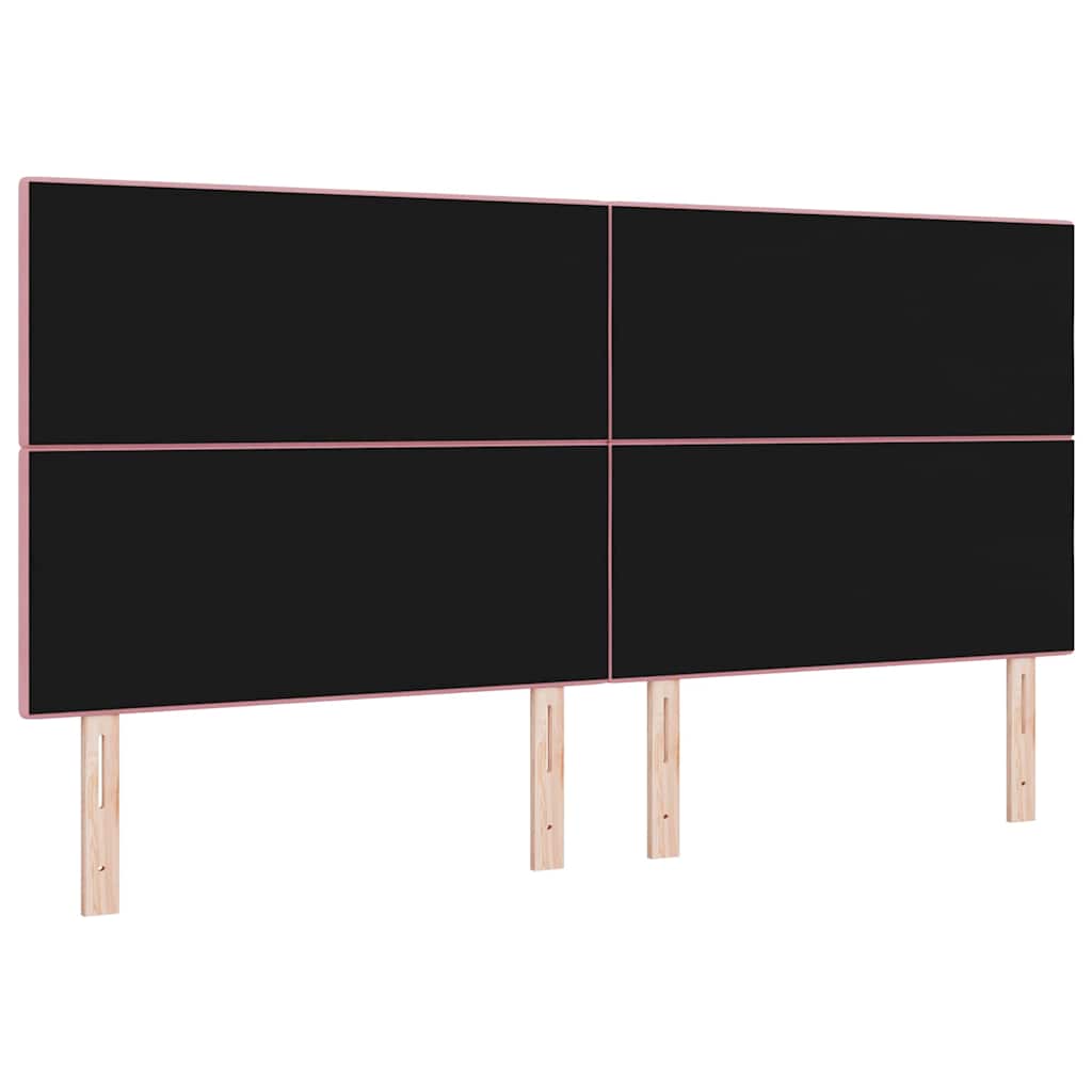 LED Kopfteil mit LED-Lichtleisten Rosa 200 cm Samt