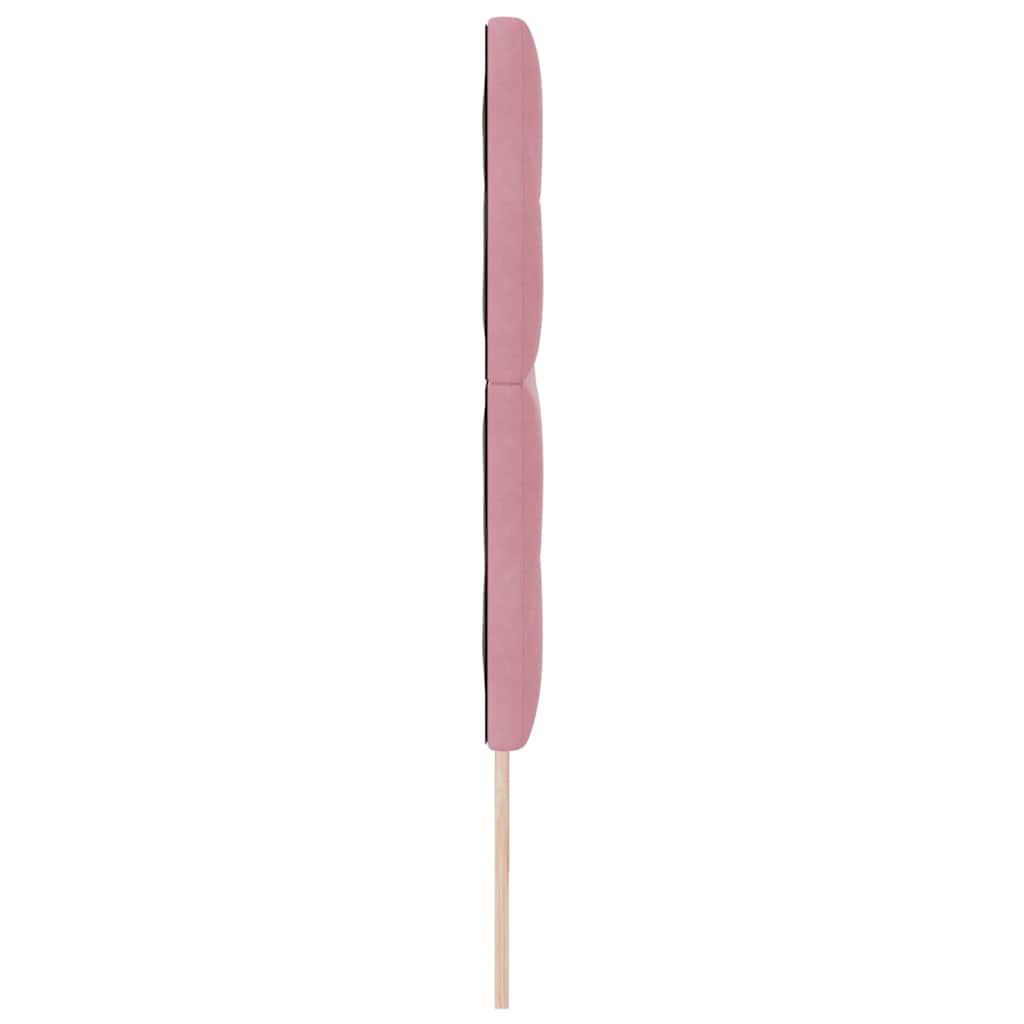 LED Kopfteil mit LED-Lichtleisten Rosa 200 cm Samt