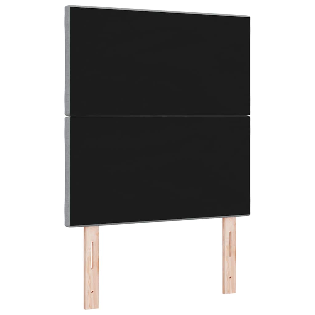 LED Kopfteil Hellgrau 80 cm Stoff