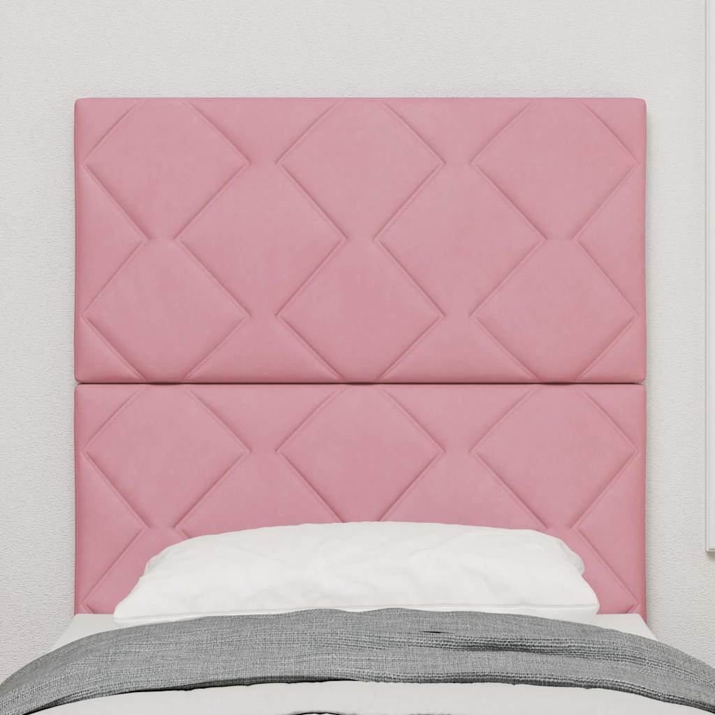 LED Kopfteil Rosa 80 cm Samt