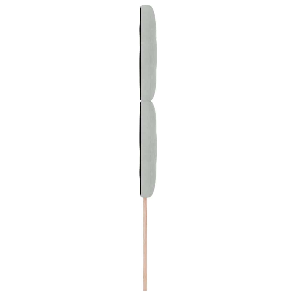 LED Kopfteil Hellgrau 90 cm Samt