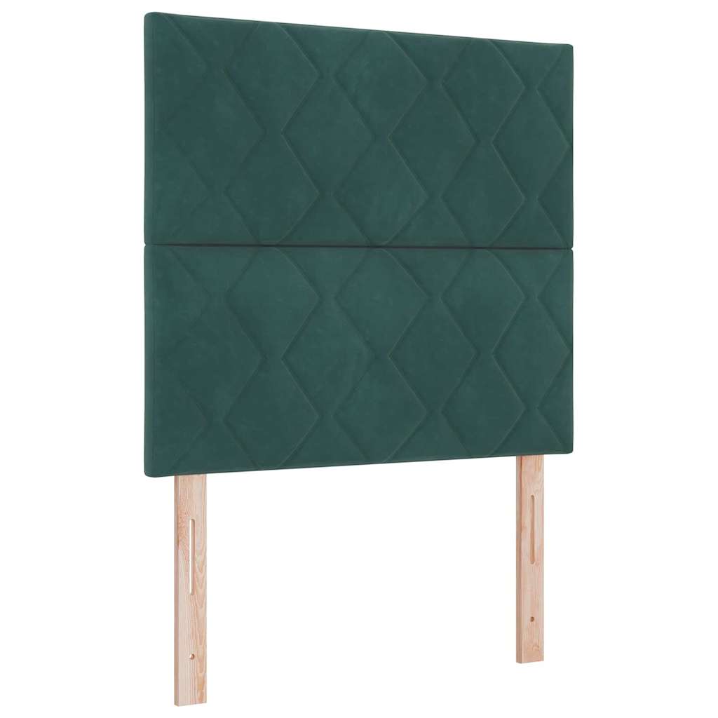LED Kopfteil Dunkelgrün 90 cm Samt