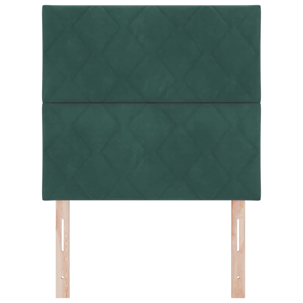 LED Kopfteil Dunkelgrün 90 cm Samt
