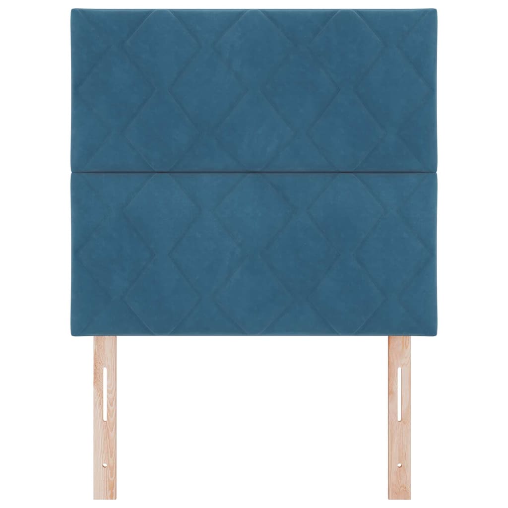 LED Kopfteil Dunkelblau 90 cm Samt