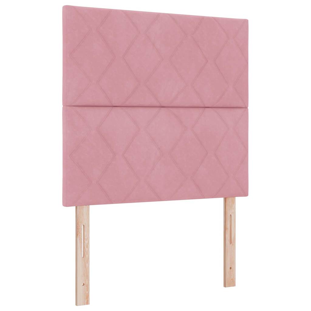 LED Kopfteil Rosa 90 cm Samt