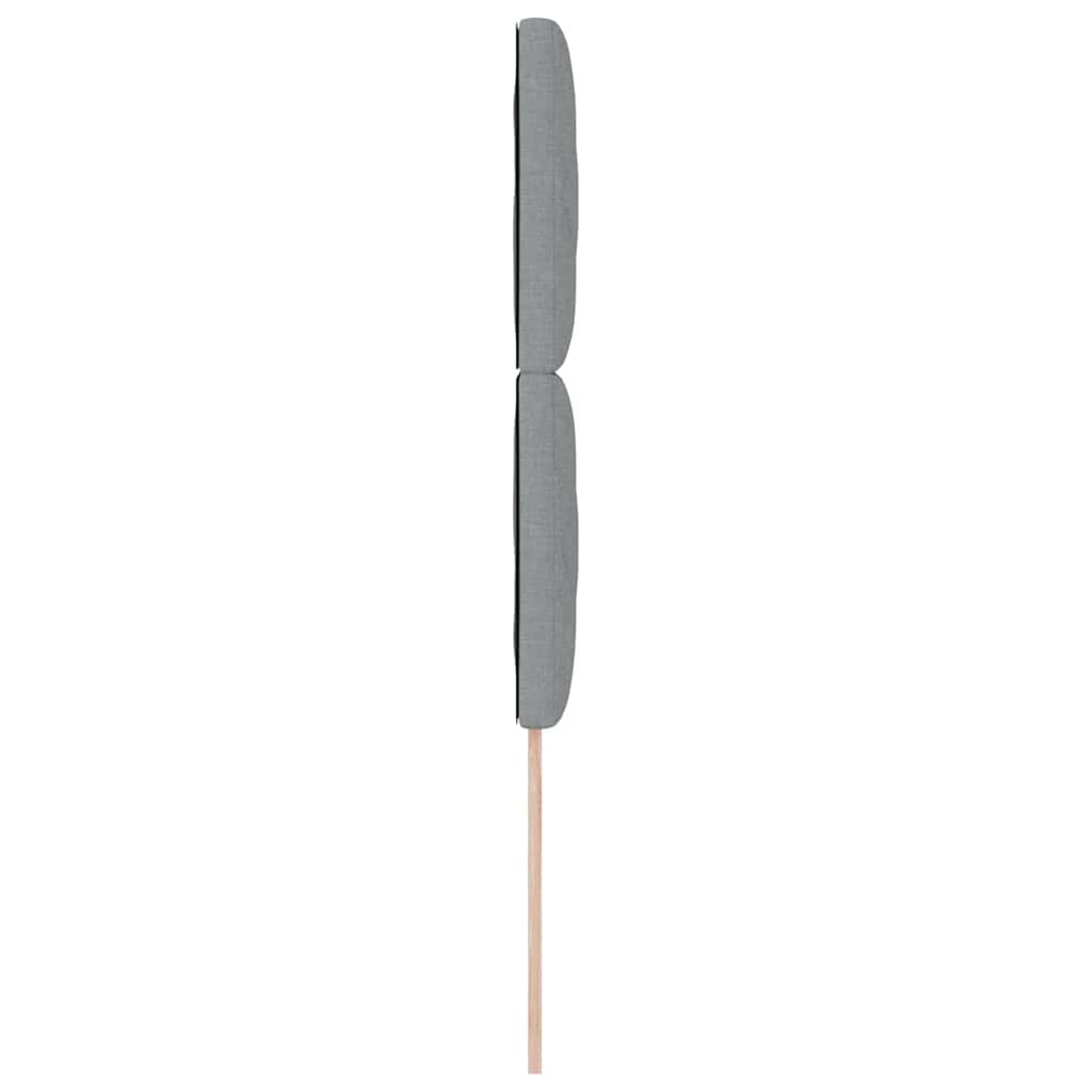 LED Kopfteil Hellgrau 100 cm Stoff