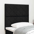 LED Kopfteil Schwarz 100 cm Stoff