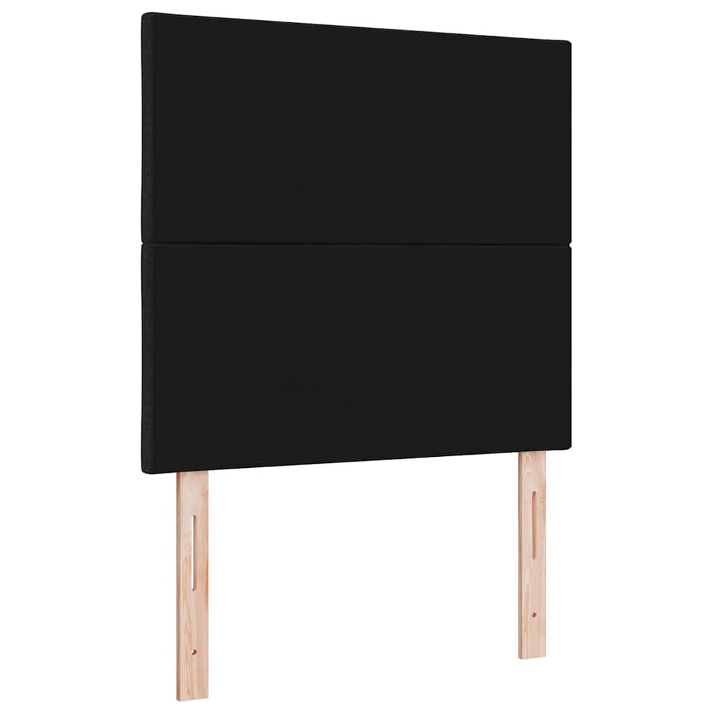 LED Kopfteil Schwarz 100 cm Stoff