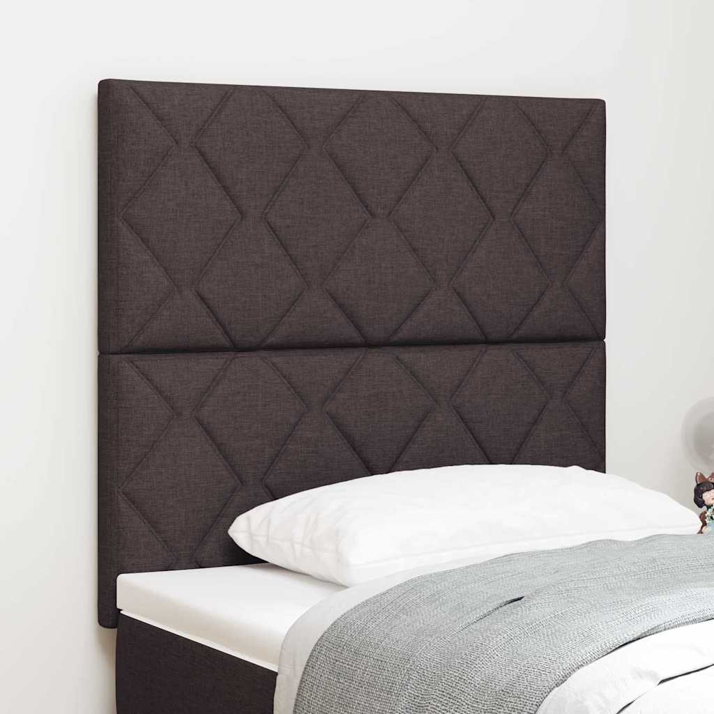 LED Kopfteil Braun 100 cm Stoff
