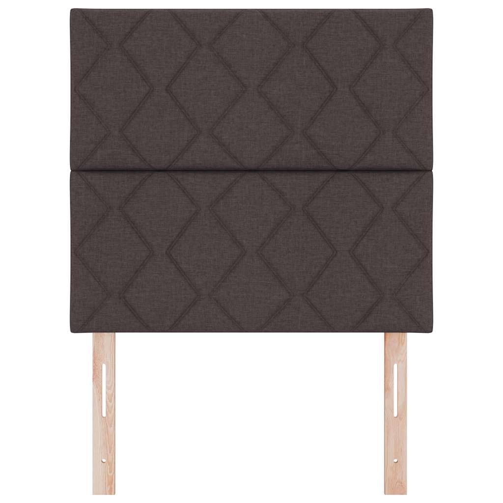 LED Kopfteil Braun 100 cm Stoff