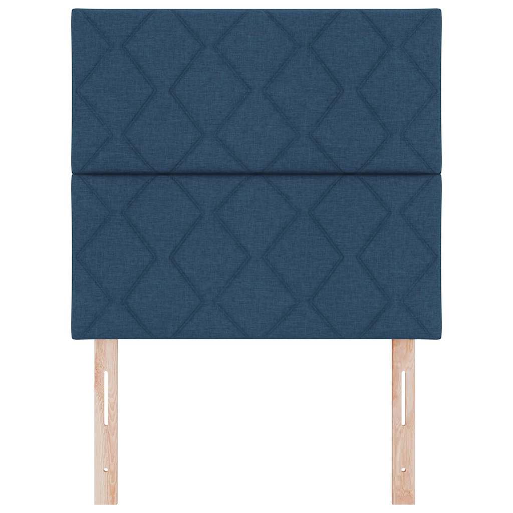LED Kopfteil Blau 100 cm Stoff