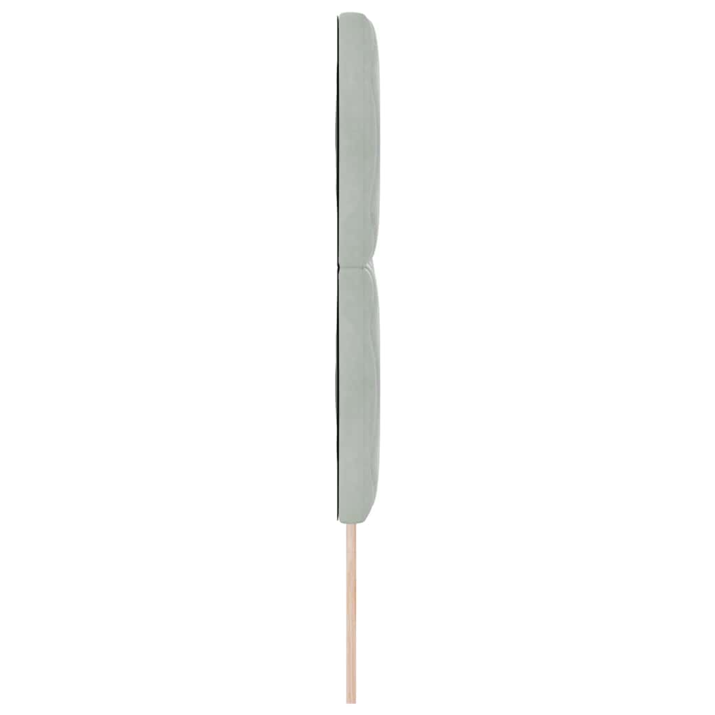 LED Kopfteil Hellgrau 144 cm Samt