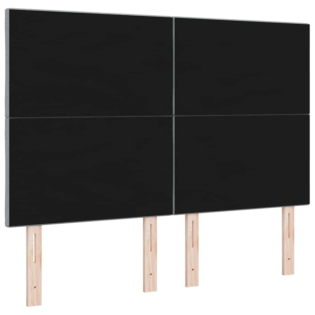 LED Kopfteil Hellgrau 160 cm Stoff