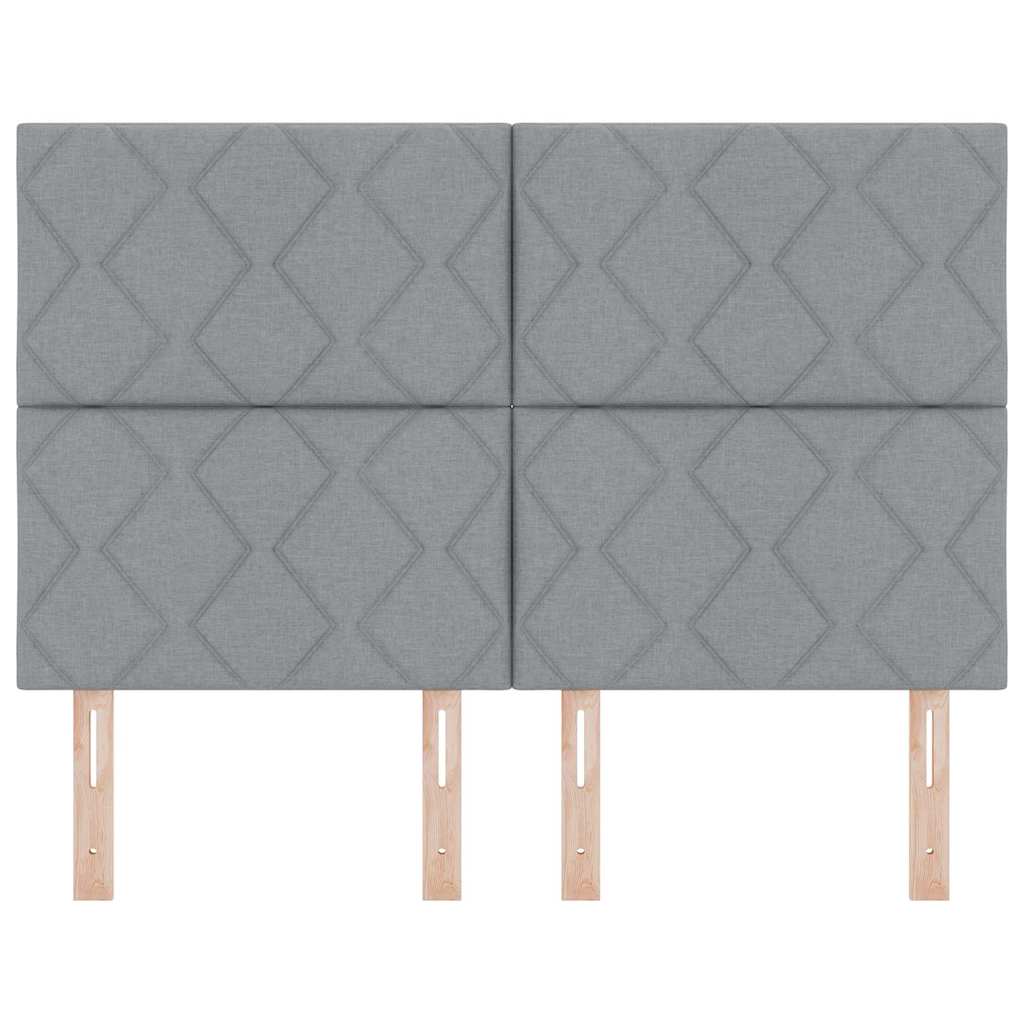 LED Kopfteil Hellgrau 160 cm Stoff