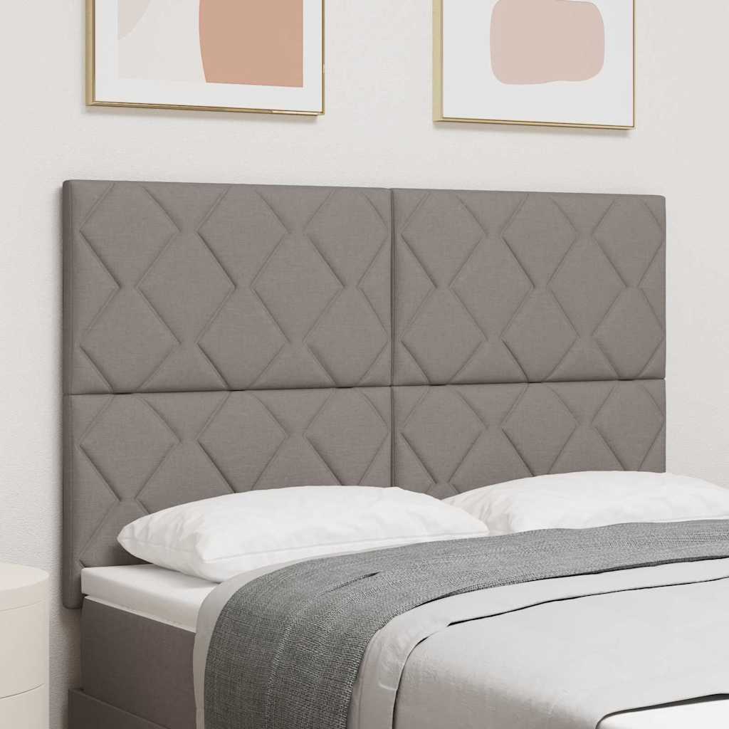 LED Kopfteil Taupe 160 cm Stoff