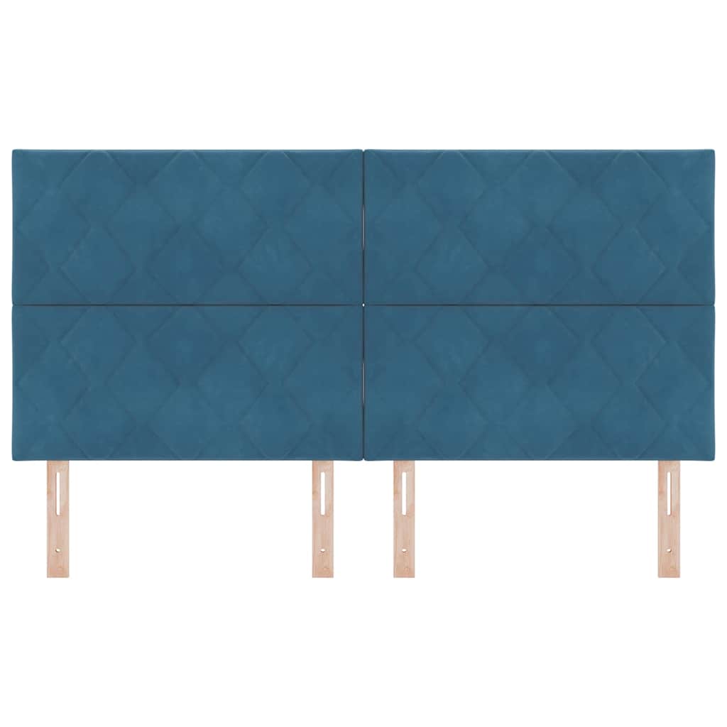 LED Kopfteil Dunkelblau 180 cm Samt