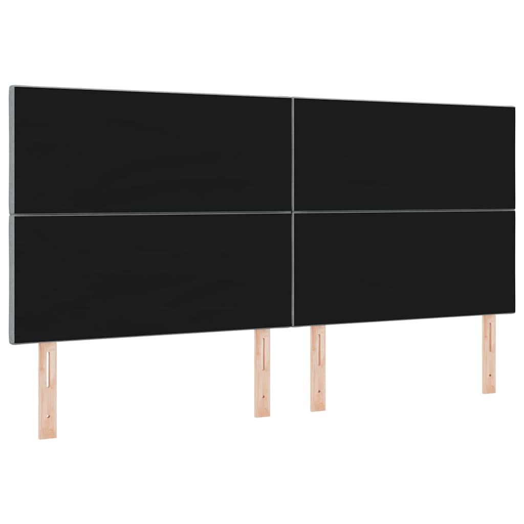 LED Kopfteil Hellgrau 200 cm Stoff