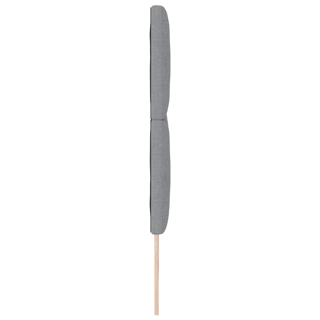 LED Kopfteil Hellgrau 200 cm Stoff