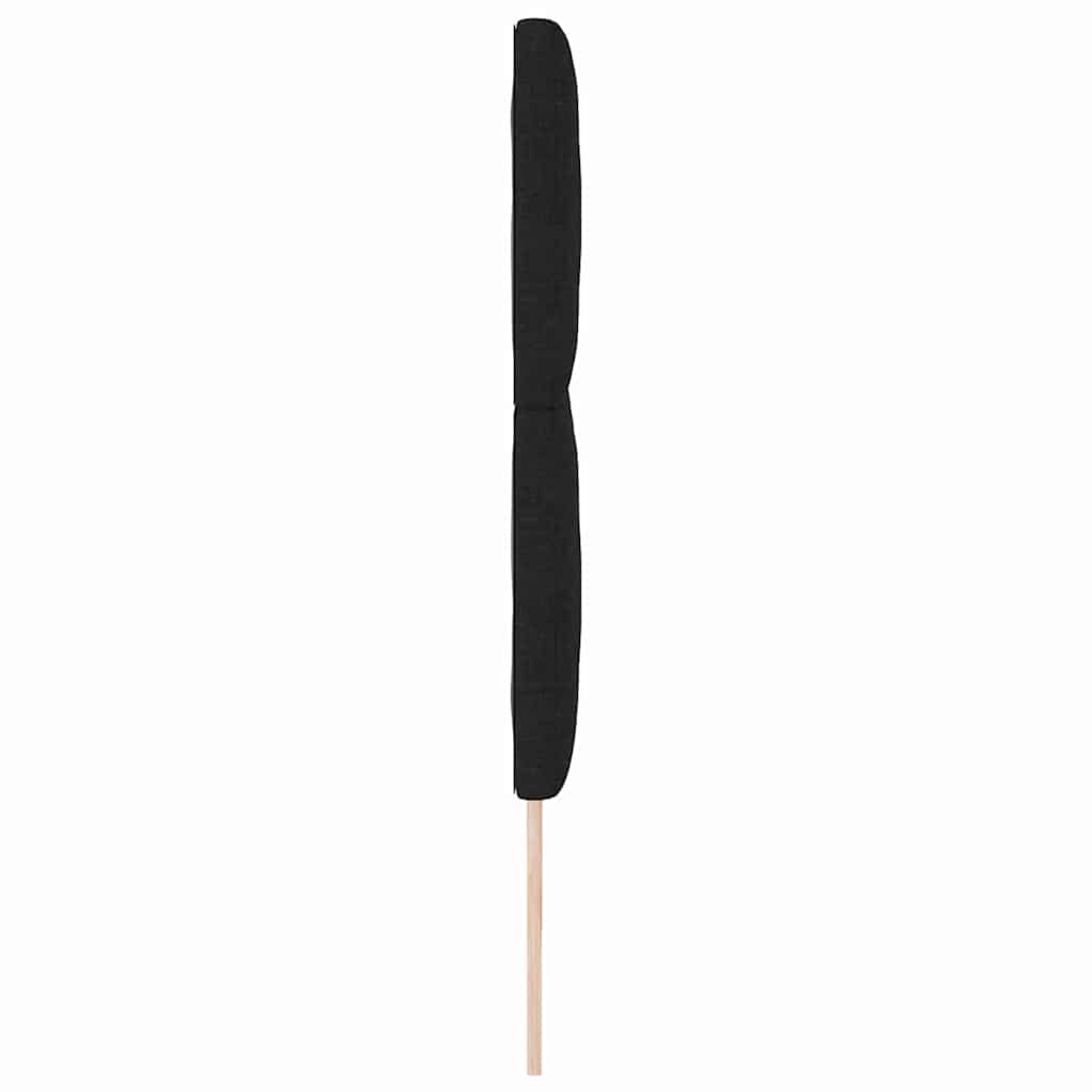 LED Kopfteil Schwarz 200 cm Stoff
