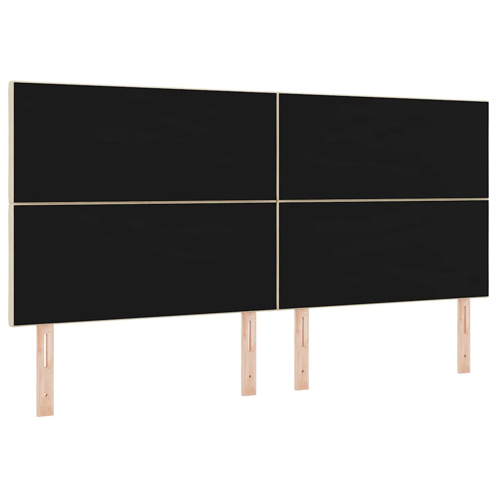LED Kopfteil Creme 200 cm Stoff